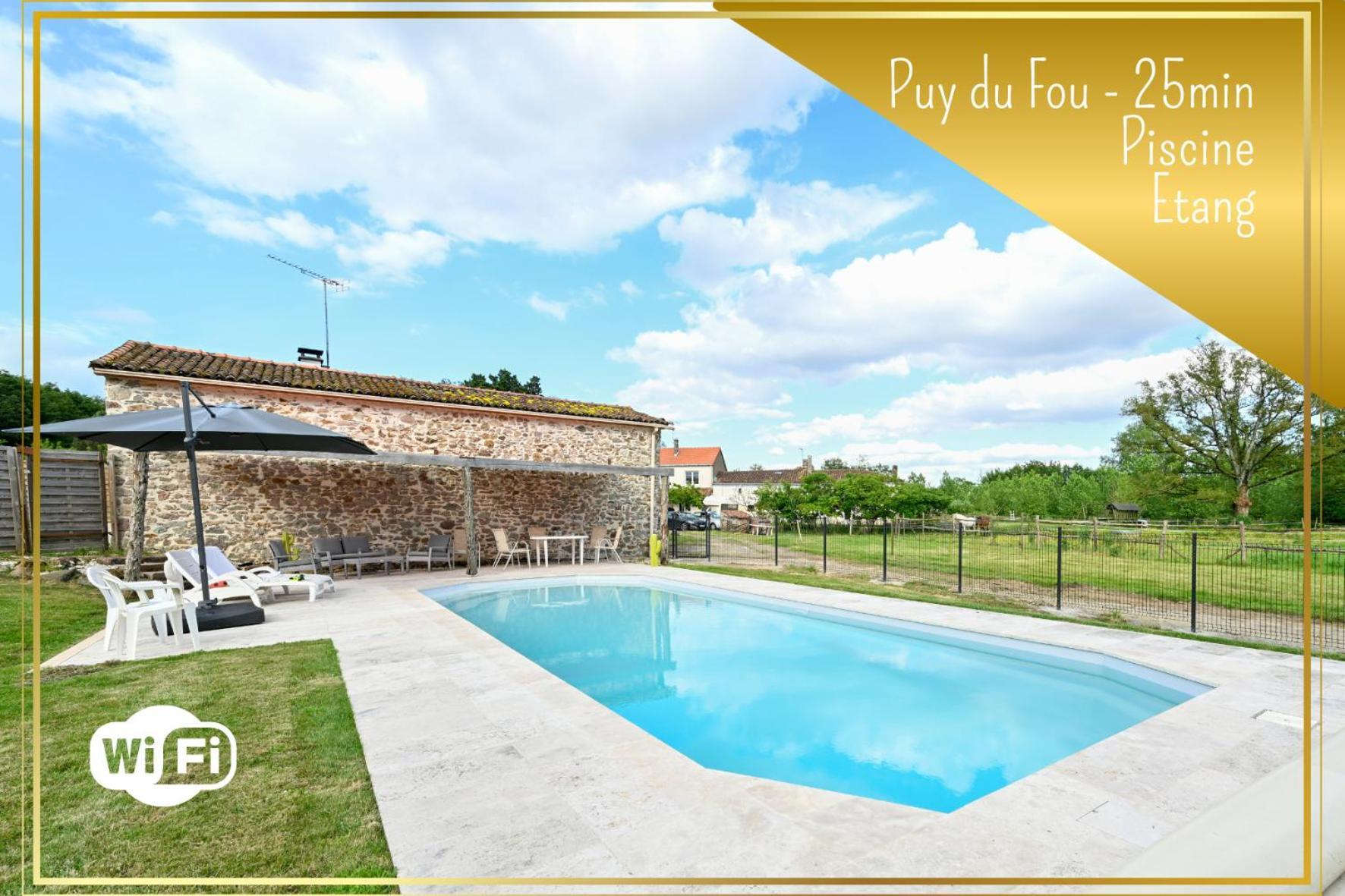 Villa L'Evasion En Pierre Piscine Et Etang Prive Sevremoine Exterior foto